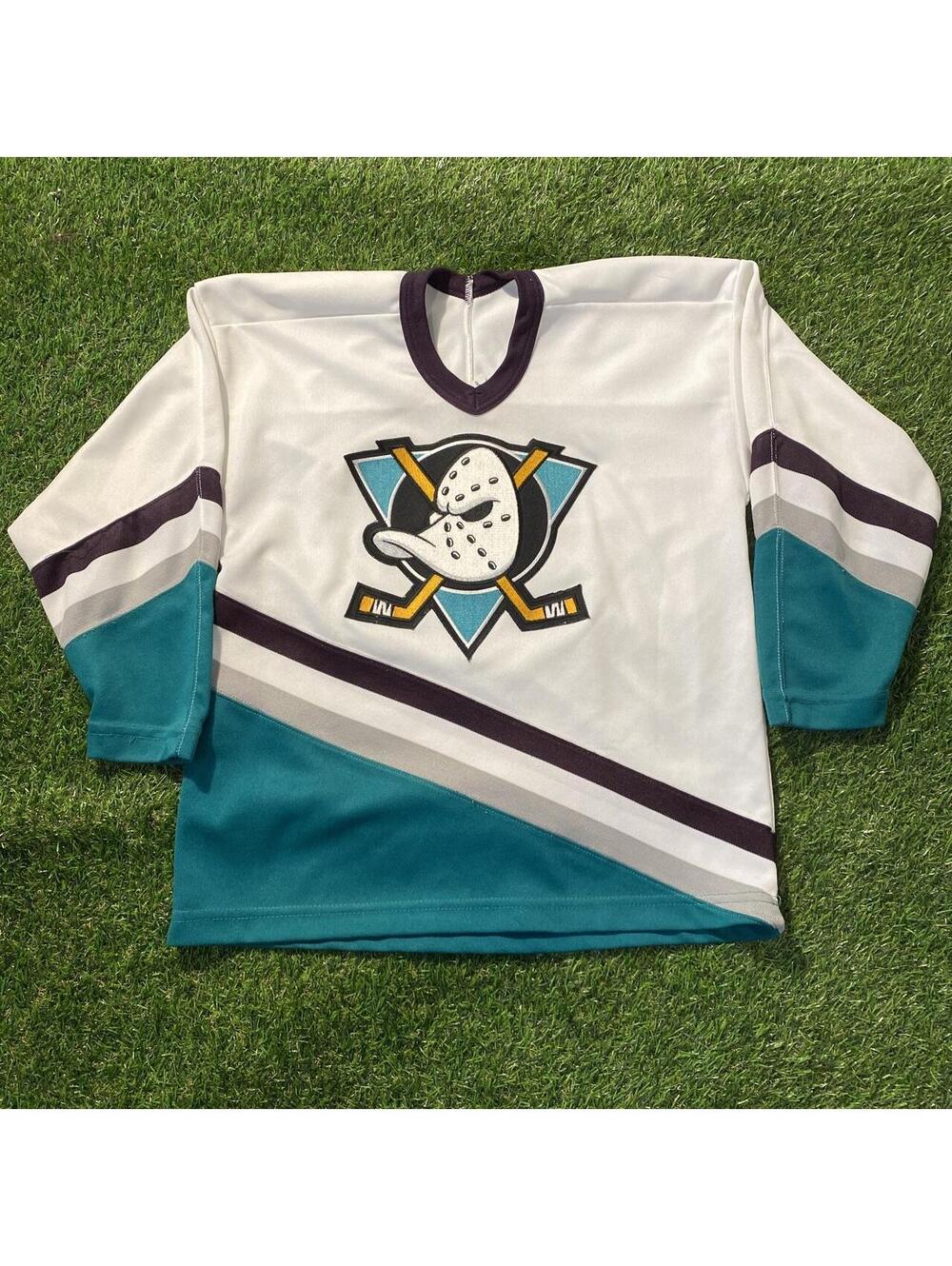 Vintage 90’s CCM Anaheim Ducks The Mighty Ducks white hockey jersey